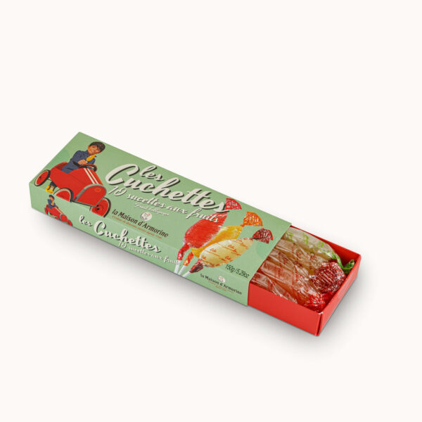Plumier de 10 Cuchettes, nos sucettes aux fruits