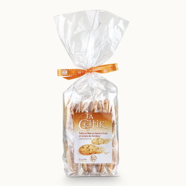 La Celtik, Galette fine au beurre et aux éclats de caramel - sachet 180g de 24 biscuits