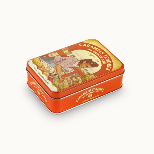 Boite métal 150g "Yvonne" - Caramels tendres au beurre salé